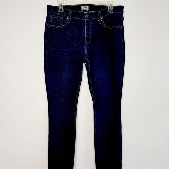 J. CREW Matchstick Jeans size 29 Straight Stretch Denim Darkee Wash EUC - Picture 3 of 11